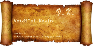 Vetési Kevin névjegykártya