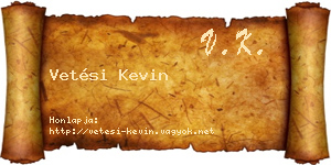 Vetési Kevin névjegykártya